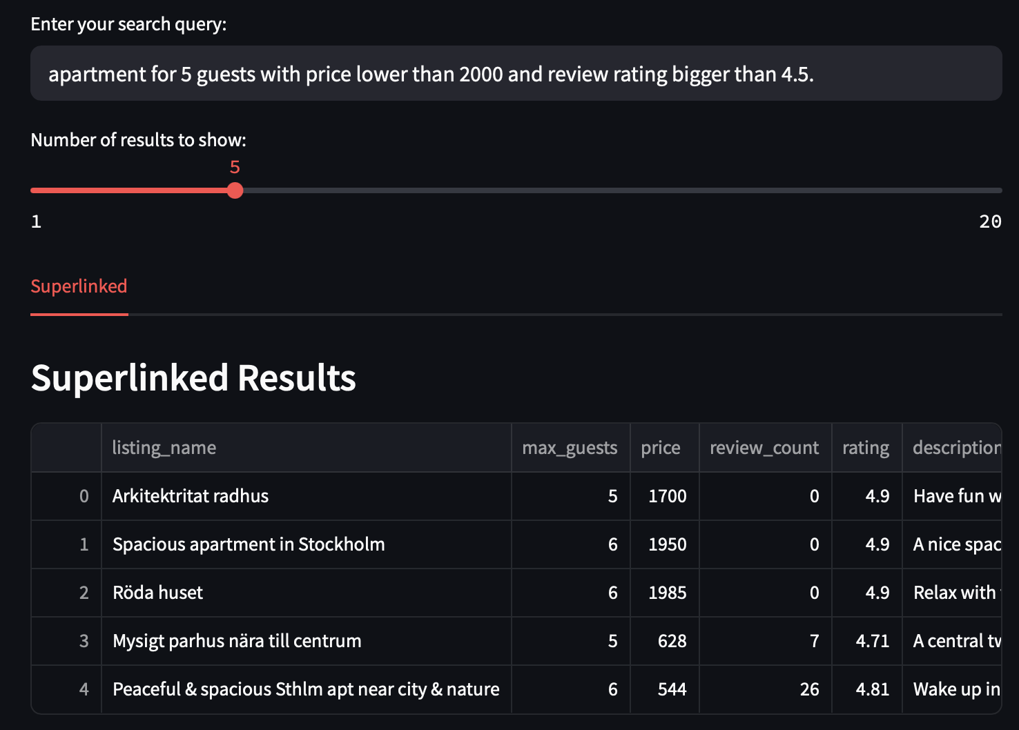 Superlinked filter query