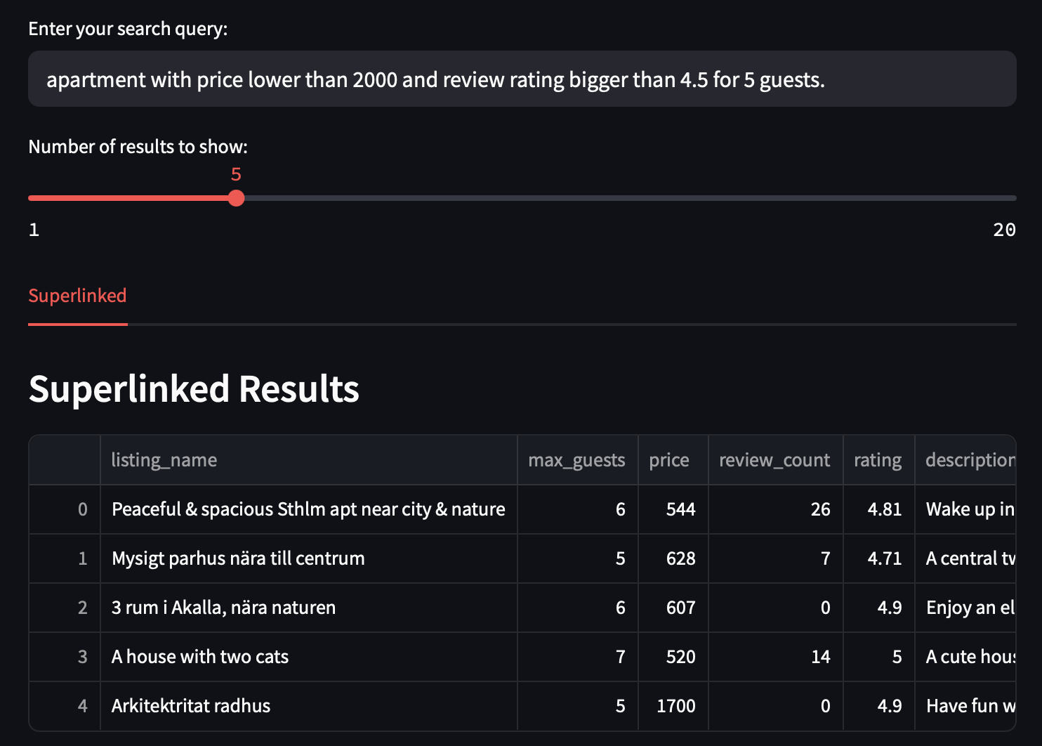 Superlinked filter query