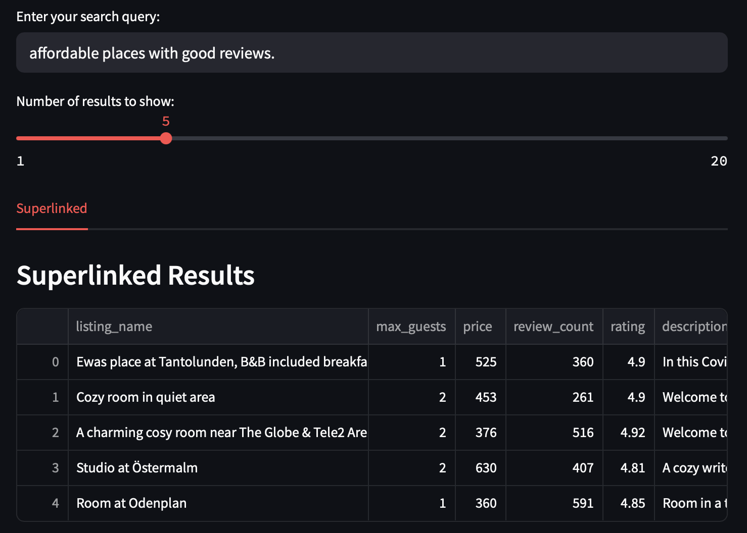 Superlinked filter query